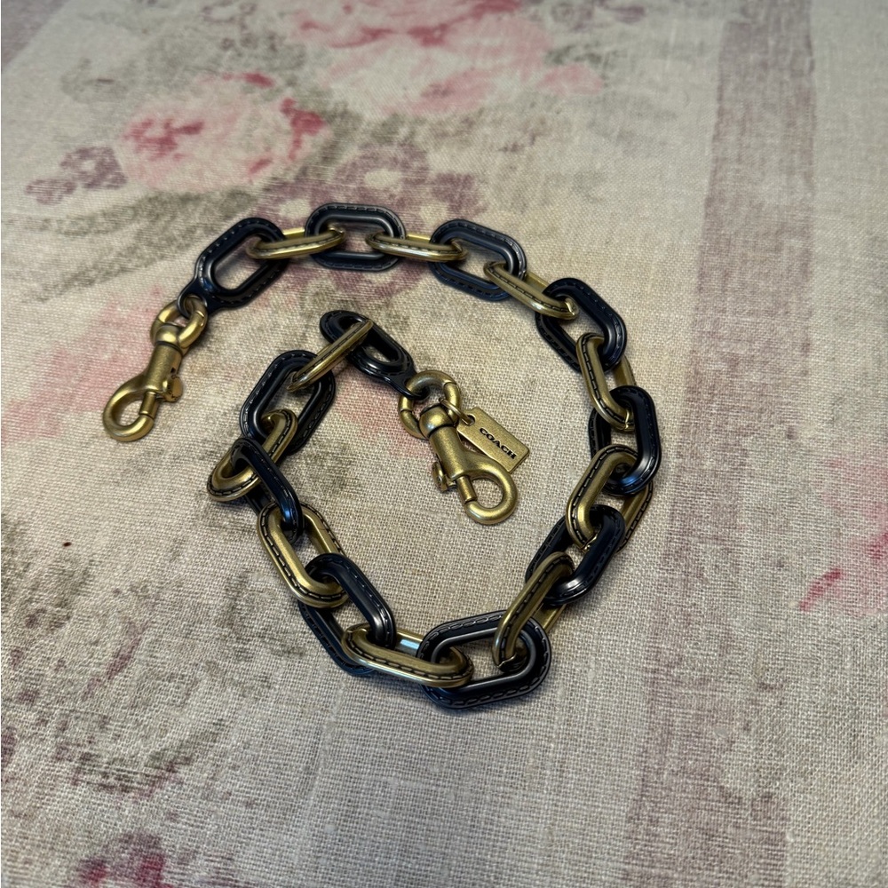 Coach two-tone metal chain strap